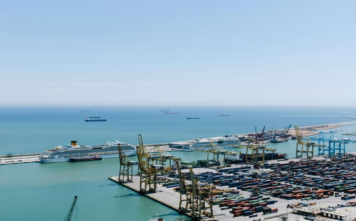 Barcelona Flughafen zum Kreuzfahrthafen